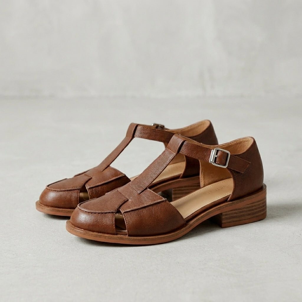 T-Strap Block Heel Mary Jane Sandals for Women – Stylish & Supportive Comfort