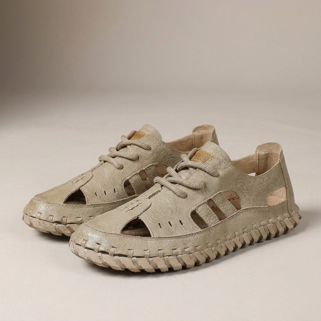Cutout Lace-Up Casual Shoes for Men – Breathable Comfort & Everyday Wear