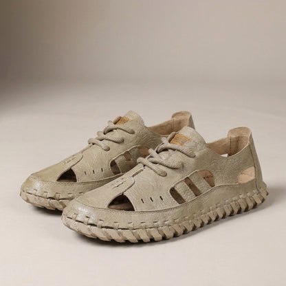 Cutout Lace-Up Casual Shoes for Men – Breathable Comfort & Everyday Wear