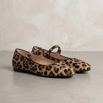 Leopard Print Buckle Strap Mary Jane Flats for Women – Stylish Everyday Comfort