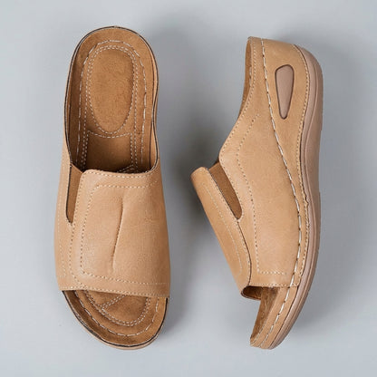 Orthopedic Wedge Slip-On Sandals for Women – Supportive Comfort & Style