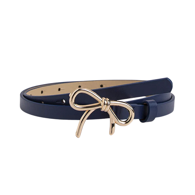 Viola Skinny Belt | Bow Buckle Adjustable Length Belt