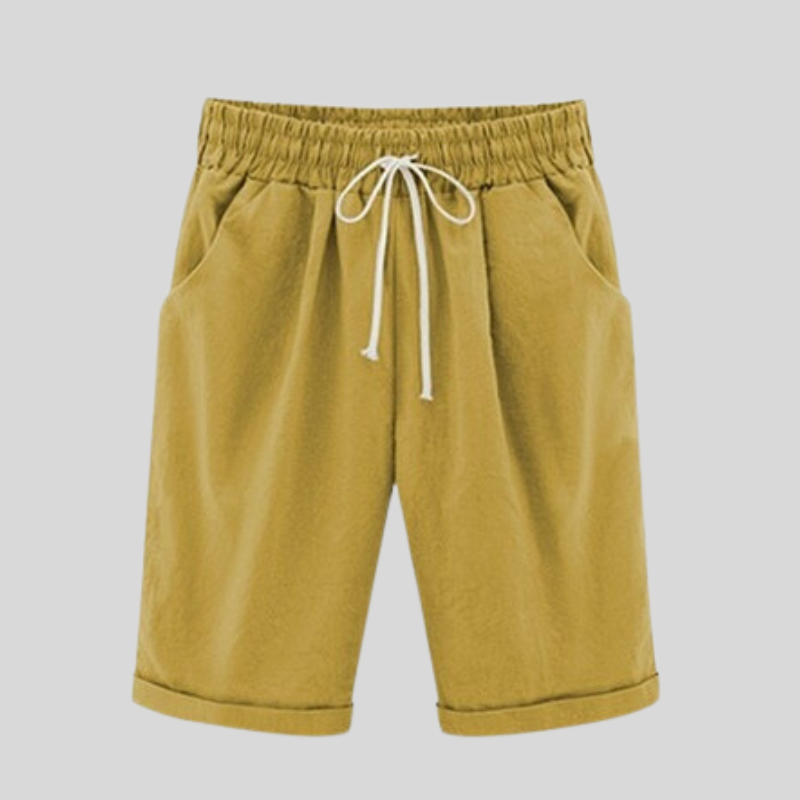 Men's Shorts - Cotton - Regular Fit - Elastic Waist with Drawstring - Casual Comfort