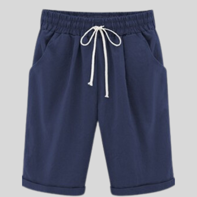 Men's Shorts - Cotton - Regular Fit - Elastic Waist with Drawstring - Casual Comfort