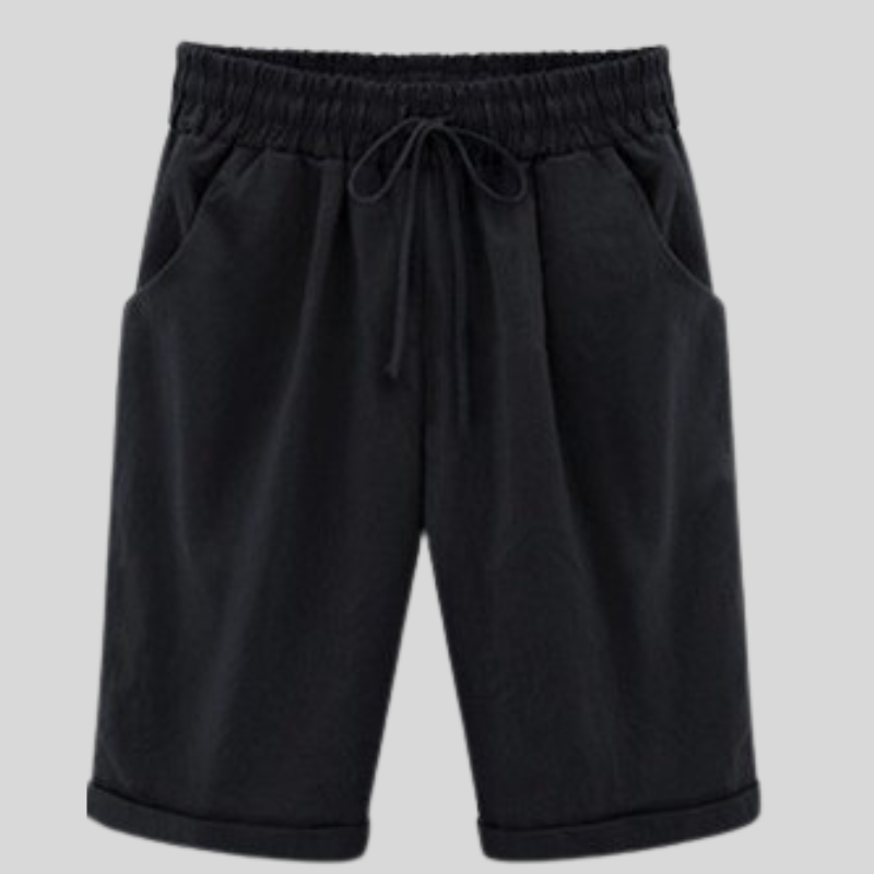Men's Shorts - Cotton - Regular Fit - Elastic Waist with Drawstring - Casual Comfort