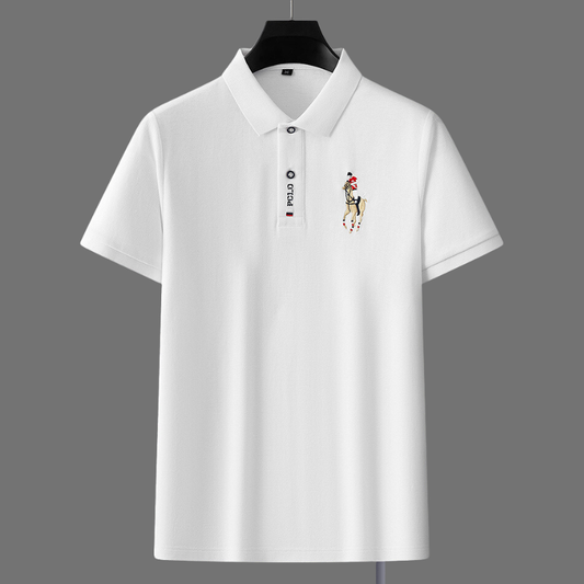Men's Polo Shirt - Soft Cotton - Classic Fit - Short Sleeve with Embroidered Logo