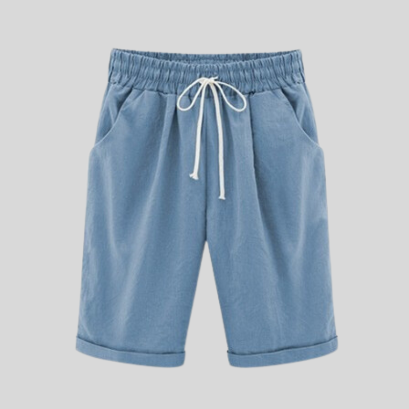 Men's Shorts - Cotton - Regular Fit - Elastic Waist with Drawstring - Casual Comfort