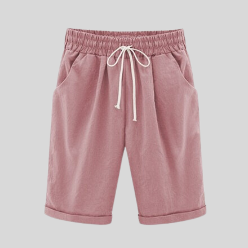 Men's Shorts - Cotton - Regular Fit - Elastic Waist with Drawstring - Casual Comfort
