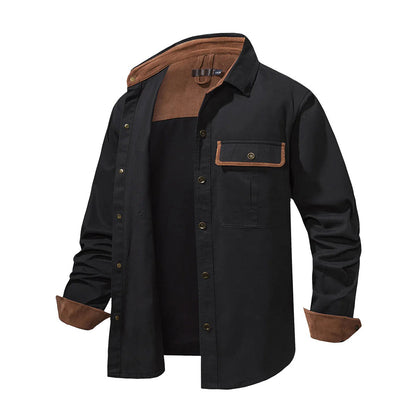 Men's Shirt - Button Closure - 100% Cotton - Casual Fit - Chest Pockets