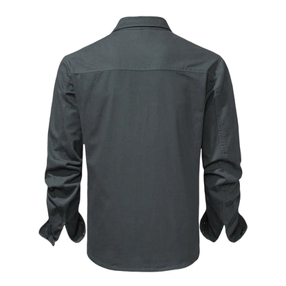 Men's Shirt - Button Closure - 100% Cotton - Casual Fit - Chest Pockets