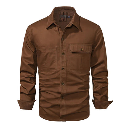Men's Shirt - Button Closure - 100% Cotton - Casual Fit - Chest Pockets