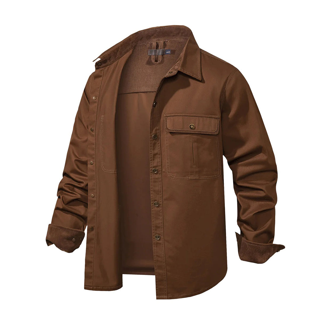 Men's Shirt - Button Closure - 100% Cotton - Casual Fit - Chest Pockets