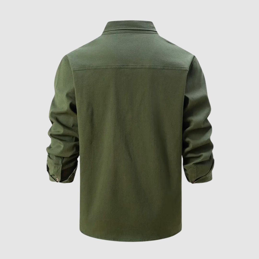 Men's Shirt - Button Closure - Regular Fit - Long Sleeves - Two Chest Pockets