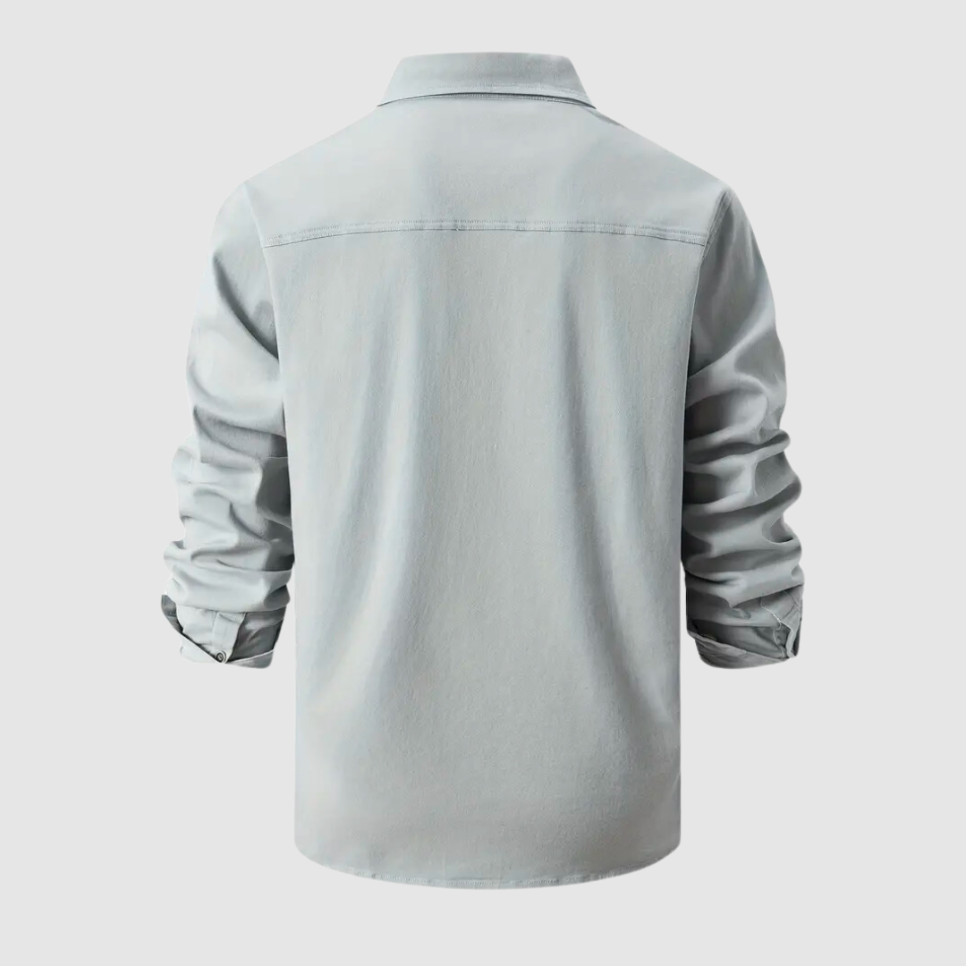 Men's Shirt - Button Closure - Regular Fit - Long Sleeves - Two Chest Pockets