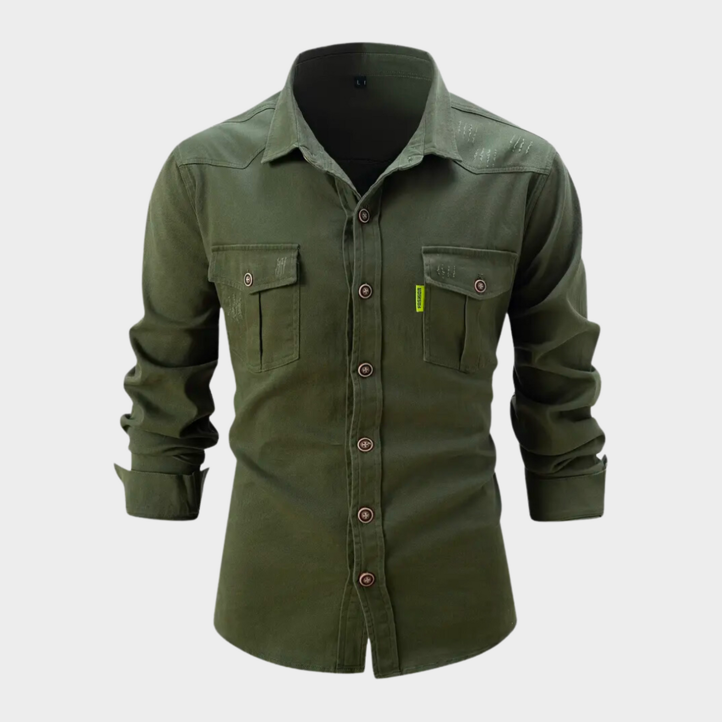 Men's Shirt - Button Closure - Regular Fit - Long Sleeves - Two Chest Pockets
