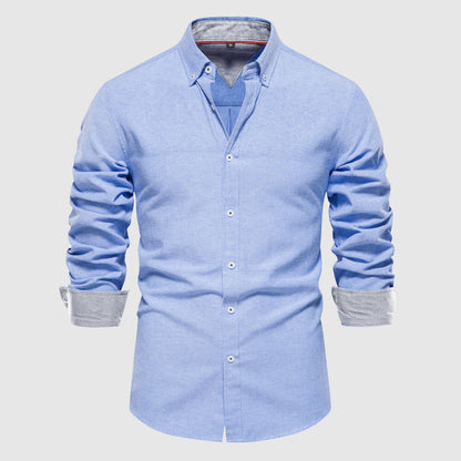 Men's Shirt - Slim Fit - Long Sleeve - Buttoned Collar - Business Casual