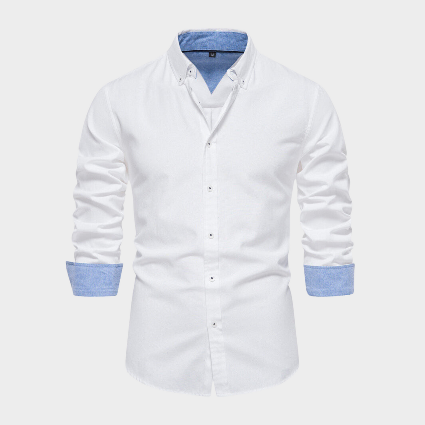 Men's Shirt - Slim Fit - Long Sleeve - Buttoned Collar - Business Casual