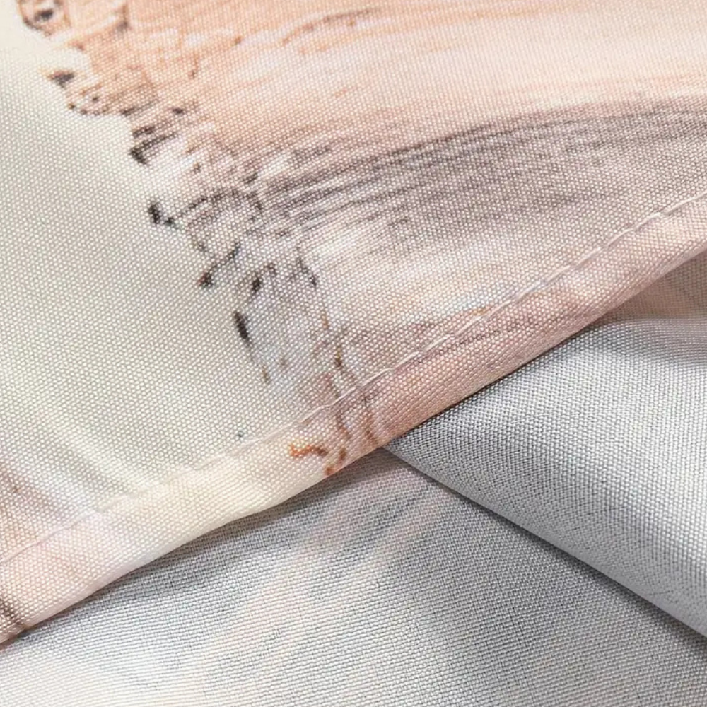 Men's Short-Sleeved Shirt - Relaxed Fit - Button Closure - Modern Patterned Design