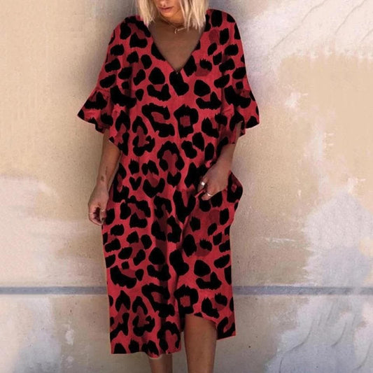 Marie-Christine - Maxi Dress with Leopard Print