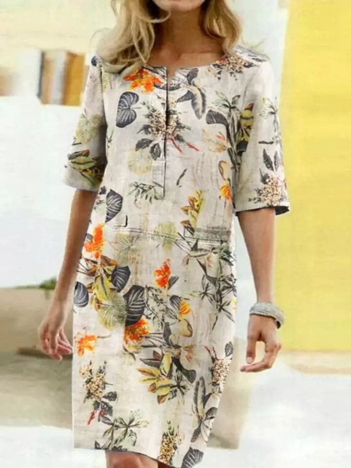 Fanny - Designer dress with half sleeves