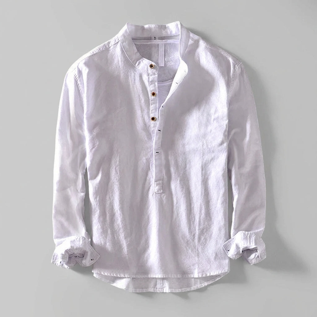 Relaxed Fit Henley Shirt for Men – Casual Comfort & Breathability