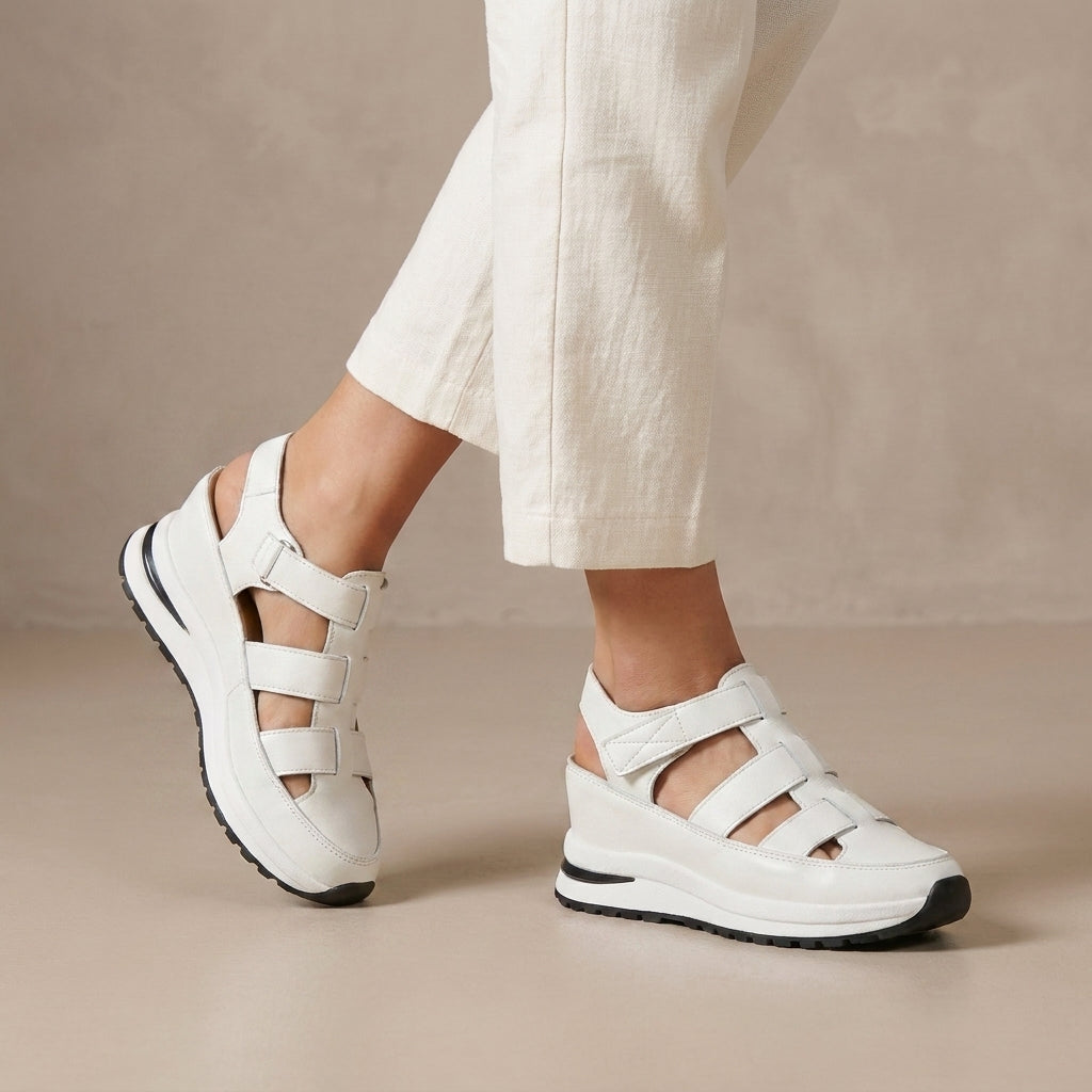 Orthopedic Wedge Closed-Toe Sneaker Sandals for Women – Supportive & Comfortable Wear