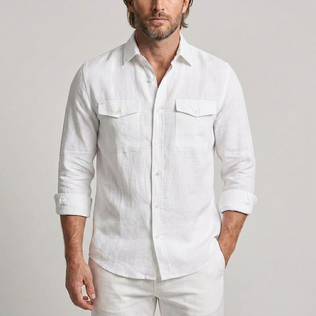 Relaxed Fit Button-Up Shirt for Men – Effortless Everyday Style