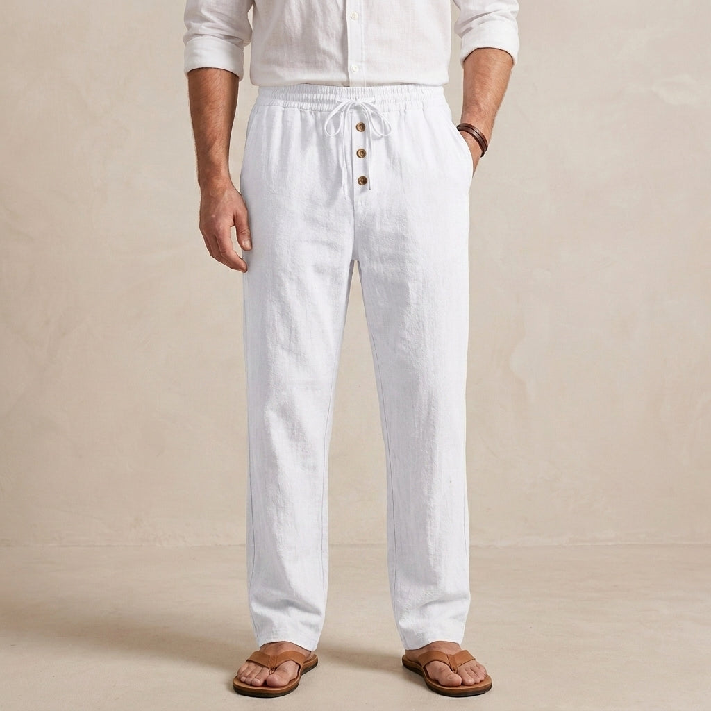 Relaxed Fit Drawstring Waist Trousers for Men – Comfortable Casual Style