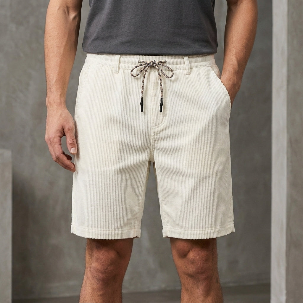 Corduroy Drawstring Shorts for Men – Relaxed Everyday Comfort