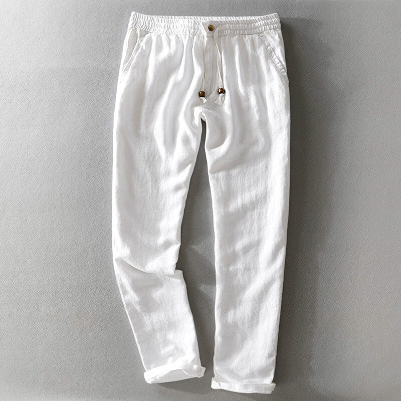 Relaxed Linen Drawstring Pants for Men – Breathable All-Day Comfort
