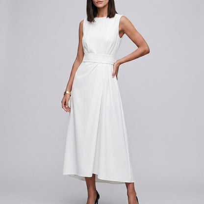 Elegant Sleeveless Midi Dress for Women – Timeless Sophistication & Graceful Style