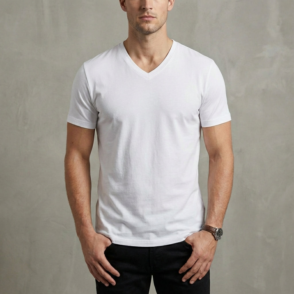 Athletic Fit V-Neck T-Shirt for Men – Casual Comfort & Style