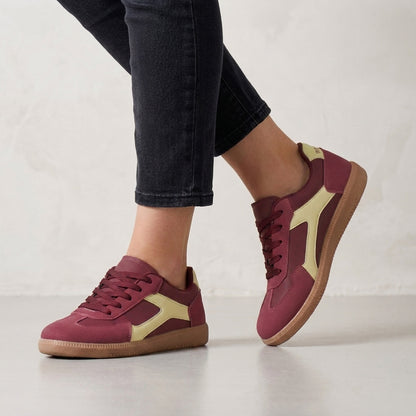 Color Block Lace-Up Sneakers for Women – Stylish & Comfortable