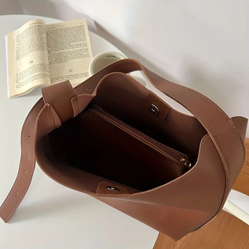 Isla Slouchy Shoulder Bag | Minimalist Buckle Detail Bag
