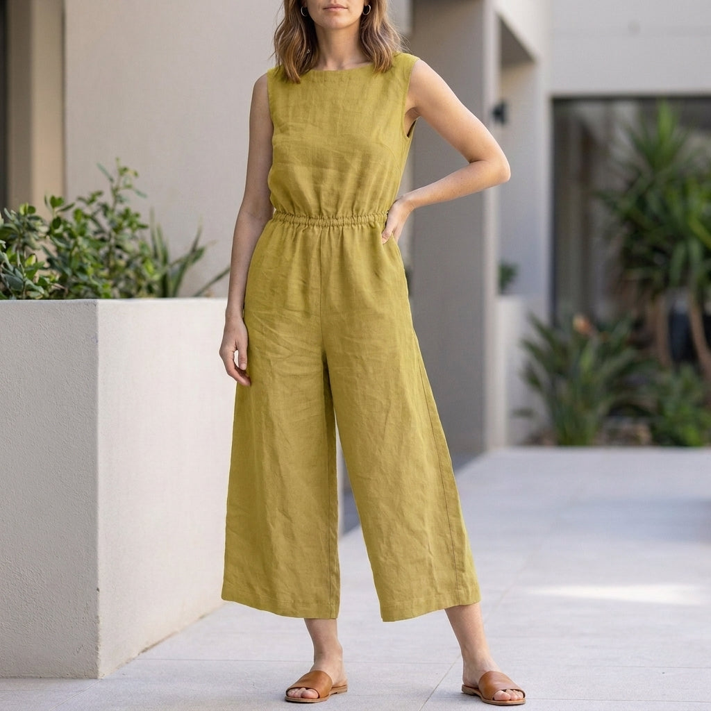 Sleeveless Wide Leg Jumpsuit for Women – Effortless Comfort & Modern Style