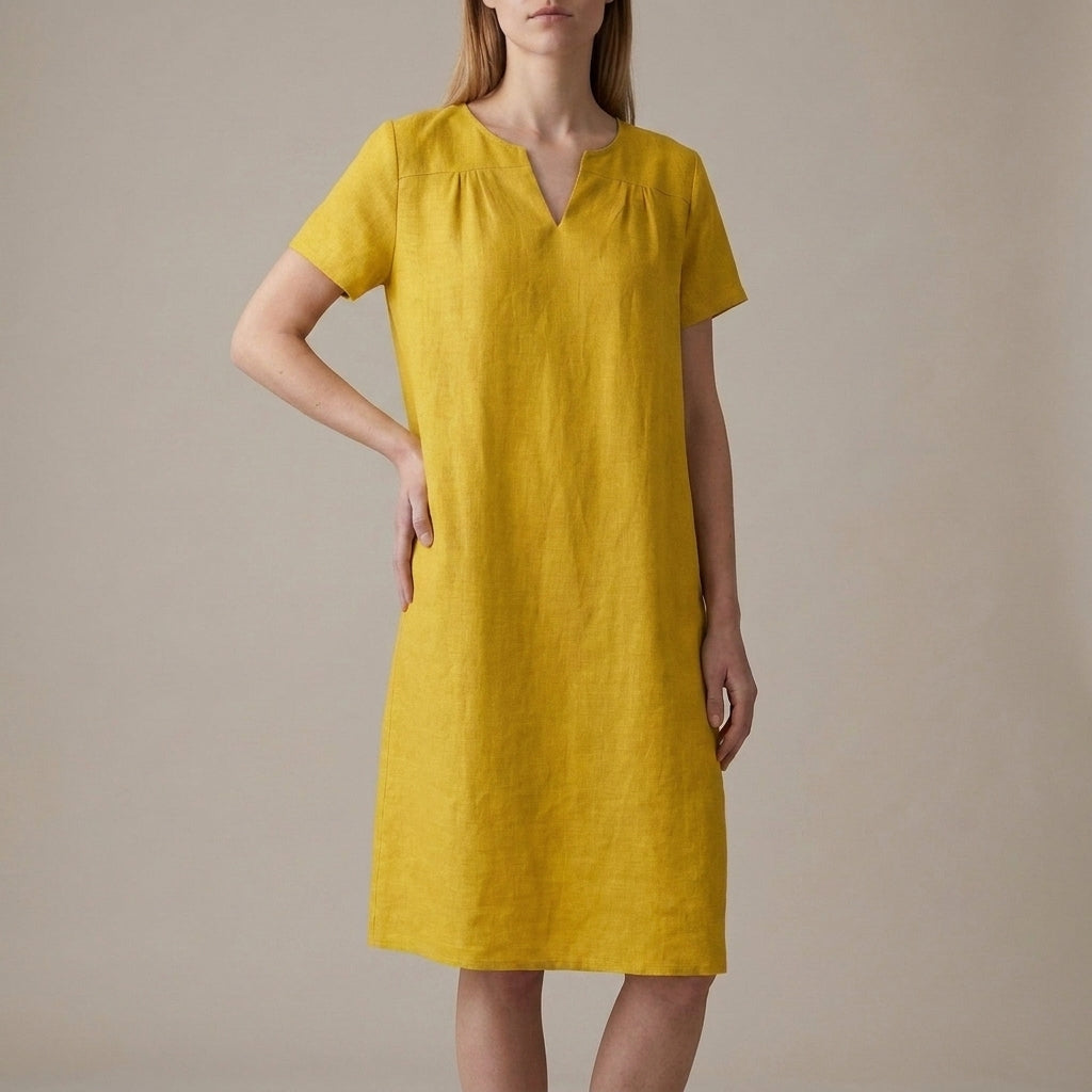 Relaxed Fit Dropped Shoulder Mini Dress for Women – Comfortable Casual Style