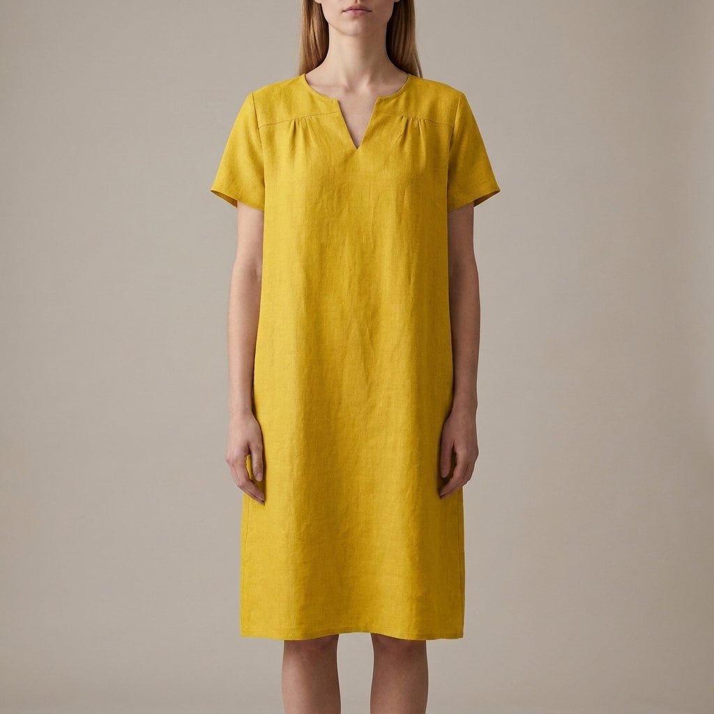 Relaxed Fit Dropped Shoulder Mini Dress for Women – Comfortable Casual Style