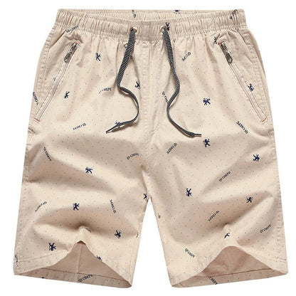Men's Shorts - Breathable Lightweight Fabric - Comfort Fit - With Zipper Pocket - Stylish Pattern