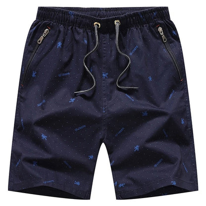 Men's Shorts - Breathable Lightweight Fabric - Comfort Fit - With Zipper Pocket - Stylish Pattern