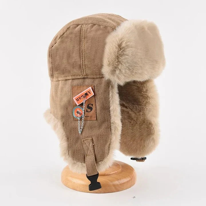 Leo Fleece Structured Fit Trapper Hat | Fur Trim Ear Flaps Trapper Hat