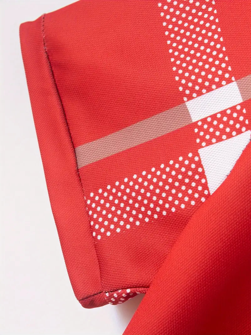 Men's Polo Shirt - Slim Fit - Short Sleeve - Classic Collar - Checkered Design