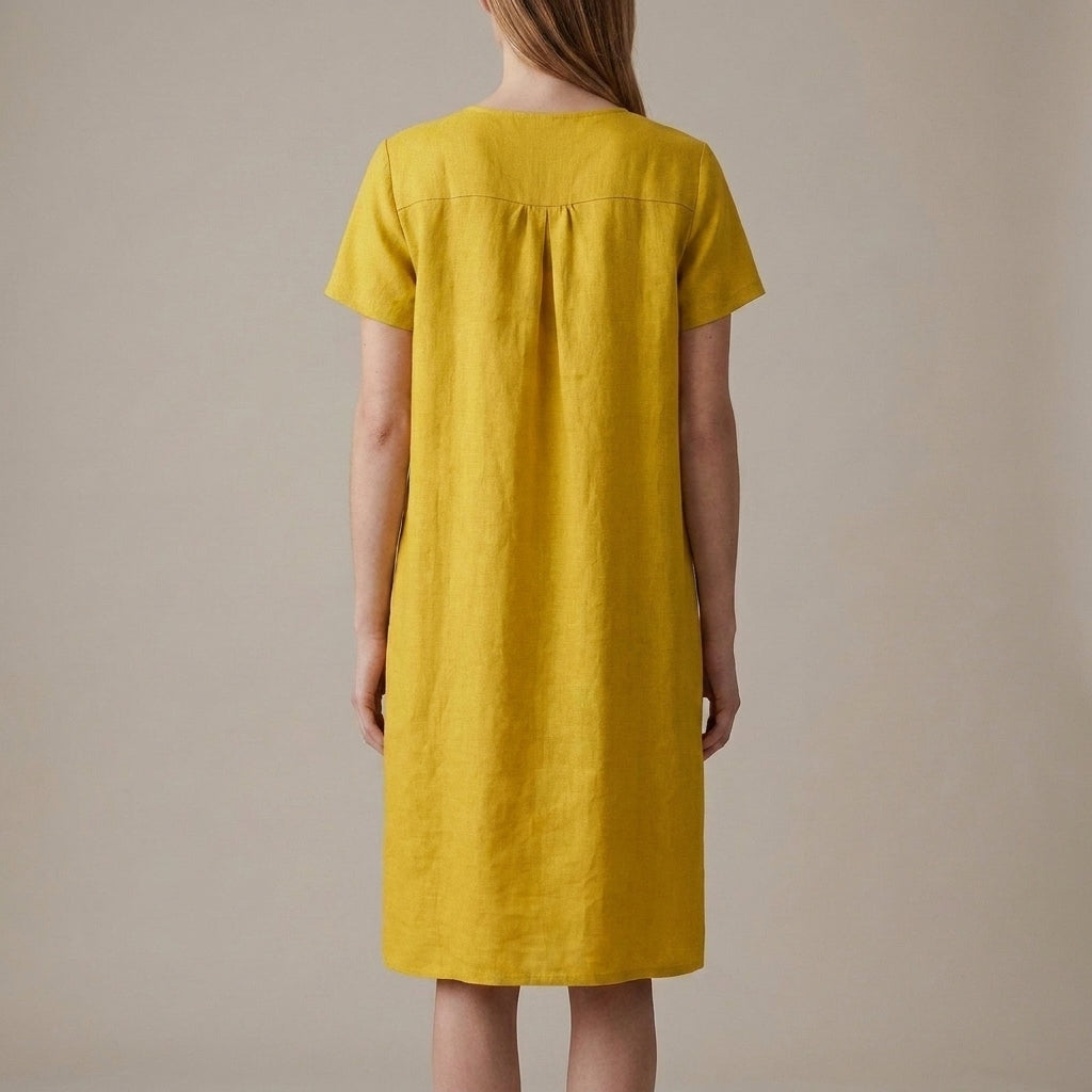 Relaxed Fit Dropped Shoulder Mini Dress for Women – Comfortable Casual Style