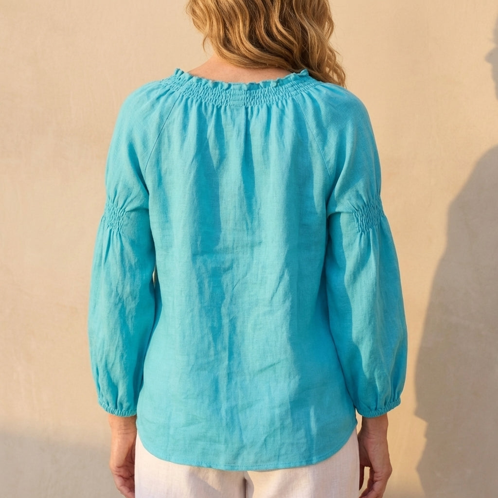 Relaxed Fit Button Front Blouse for Women – Comfortable Casual Elegance