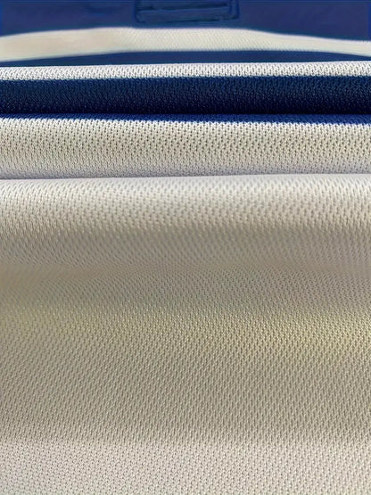 Men's Polo Shirt - Striped Design - Tailored Fit - Short-Sleeved Breathable Casual