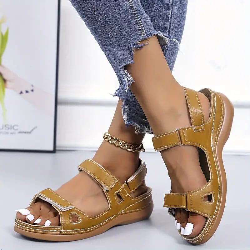 Women's Sandals - Open Toe - Adjustable Straps - Comfortable Sole - Everyday & Casual
