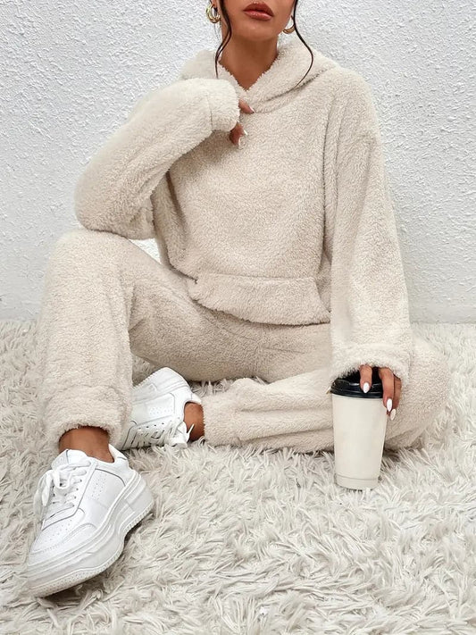 Women's Loungewear Set - Soft Fleece - Oversized Hoodie & Pants - Comfortable Fit