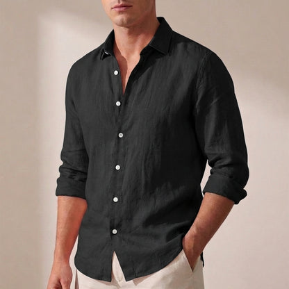 Relaxed Fit Collared V-Neck Shirt for Men – Breathable Stylish Comfort