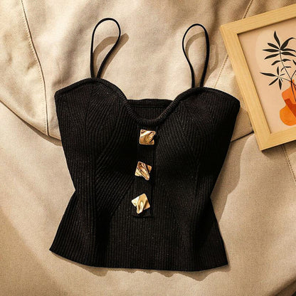 Ribbed Spaghetti Strap Cami Top for Women – Chic Everyday Style