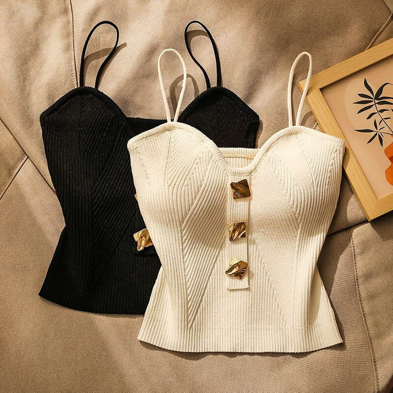 Ribbed Spaghetti Strap Cami Top for Women – Chic Everyday Style
