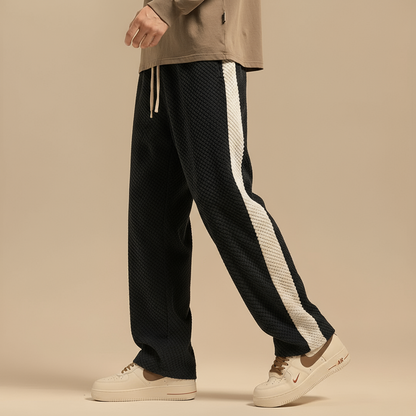 Lucas Relaxed Fit Sweatpants | Drawstring Waist Side Stripe Sweatpants